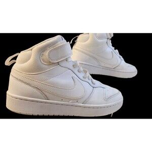 Nike Boys Court Borough Mid 2 CD7782-100 White Casual Basketball Sneaker Size 7Y